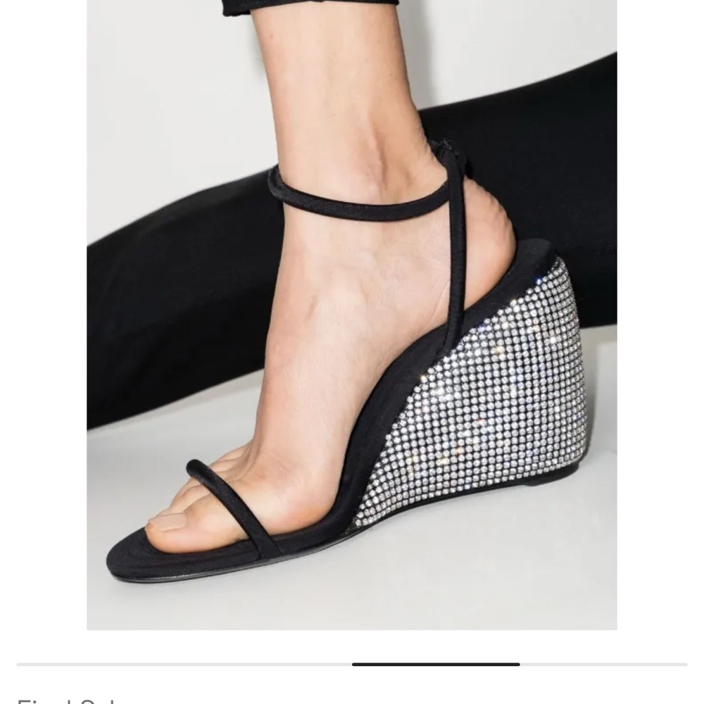 Elegant Black Wedge Sandals